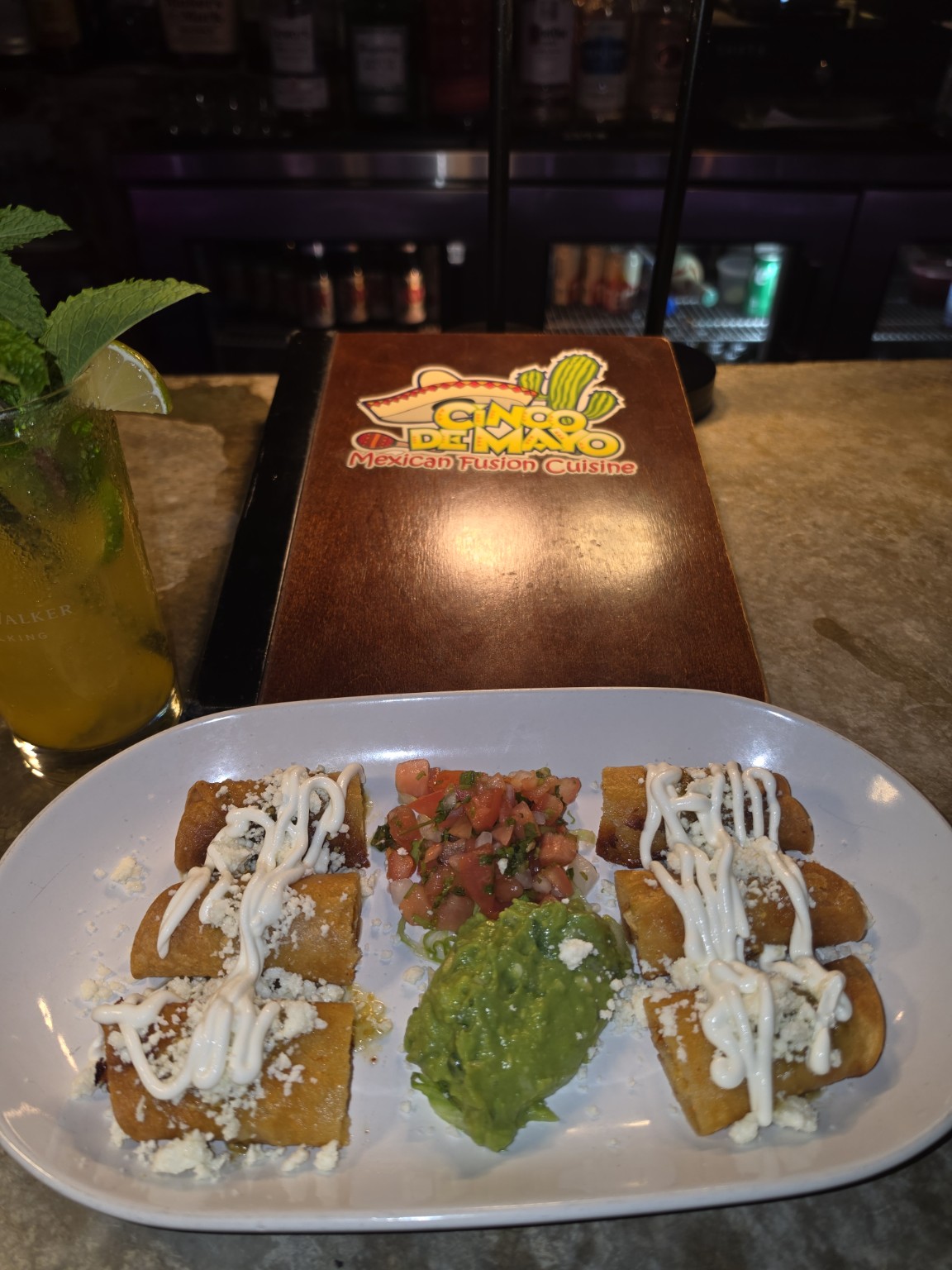Mexican entree at Cinco de Mayo